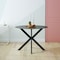 Cosco CosmoLiving by Cosmopolitan, Circi Collection, Dining Table with Glass Top, Black and Charcoal 88289BGYE - alternate 8